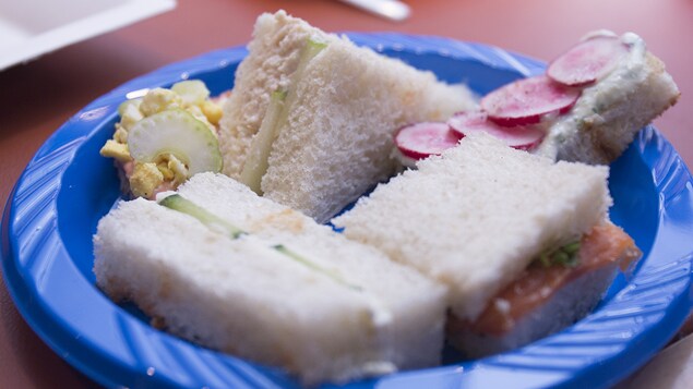 L'assiette de sandwichs de Lorraine Pagé.