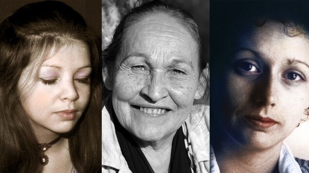 Portraits de Huguette Gaulin, Joséphine Bacon, Marie Uguay. 