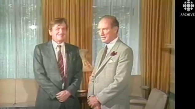 Olof Palme en compagnie du premier ministre canadien Pierre Elliot Trudeau