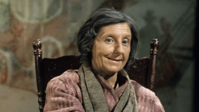 Viola Léger, interprète du rôle de la Sagouine, en 1975