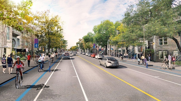 Plan du Réseau express vélo de Valérie Plante.