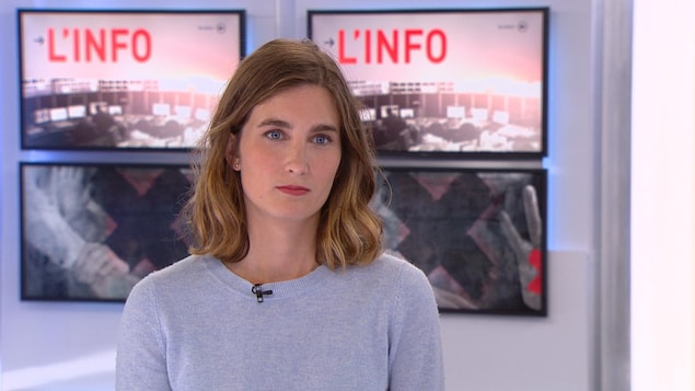 La directrice générale de Juripop, Sophie Gagnon en studio télé