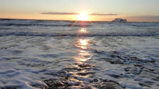 La température des eaux profondes du golfe du Saint-Laurent en 2016 était la plus élevée enregistrée depuis un siècle. Ci-dessus: le golfe en hiver vu des Îles-de-la-Madeleine
