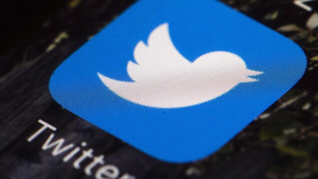 Le logo du réseau social Twitter sur l'écran d'un téléphone intelligent.