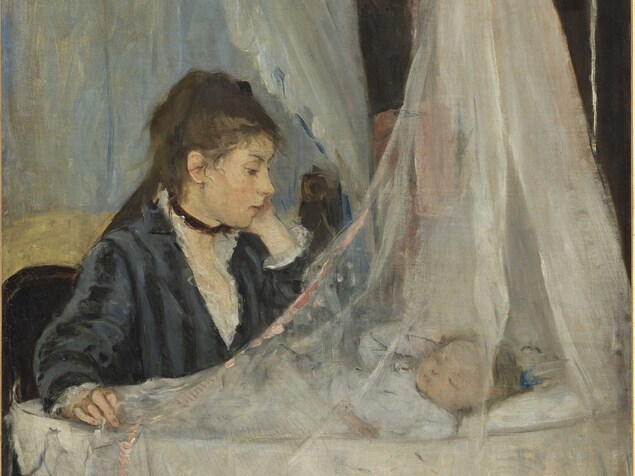 Berthe Morisot, Le Berceau, 1872. Huile sur toile, 56 x 46 cm.
Musée d’Orsay, acquis par le Louvre (1930). On y voit une femme veillant sur son enfant qui est couché dans son berceau. Berthe Morisot, Le Berceau, 1872. Huile sur toile, 56 x 46 cm.
Musée d’Orsay, acquis par le Louvre (1930). On y voit une femme veillant sur son enfant qui est couché dans son berceau.