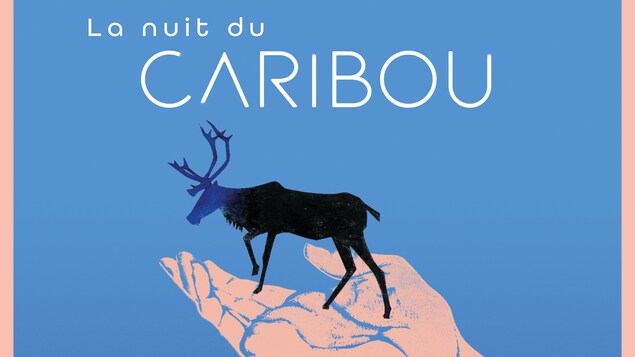 L'illustration montre un caribou marche sur une main humaine ouverte.