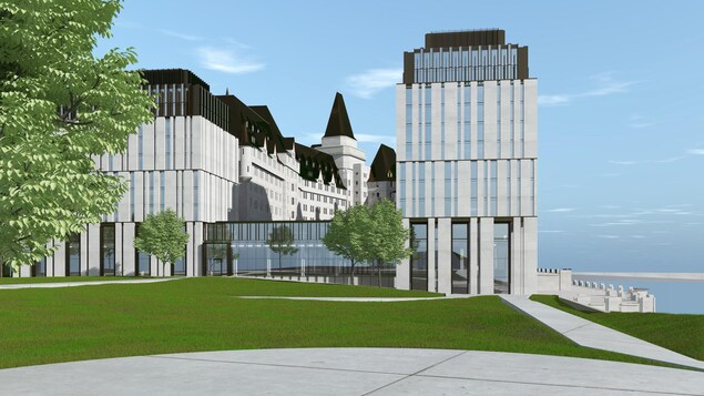 Plan du Château Laurier une fois les travaux d'agrandissement complétés.