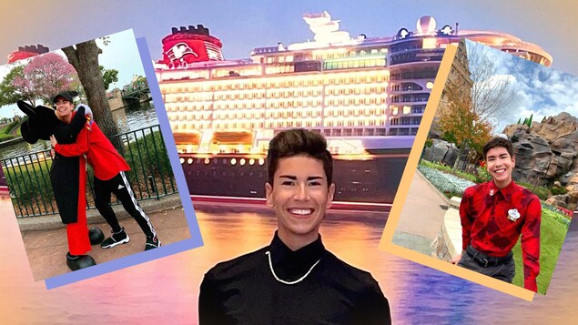 À 23 ans, il réalisera son rêve en travaillant à bord du Disney Wonder