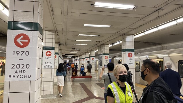 Une station de métro.