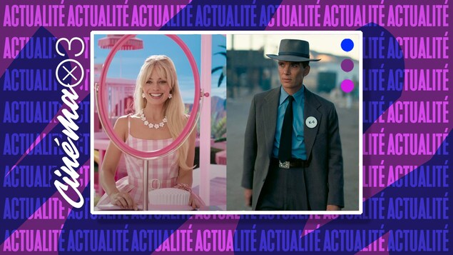 Margot Robbie dans Barbie et Cillian Murphy dans Oppenheimer.