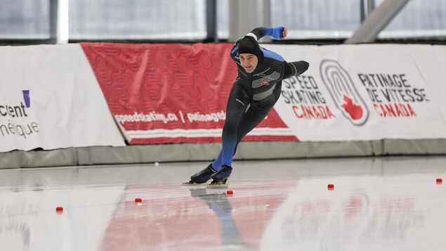 Victoire de Gaétan Boucher sur 1000 m aux Jeux mondiaux des maîtres