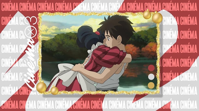 Image du film Le garçon et le Héron d'Hayao Miyazaki dans un visuel de l'émission Cinéma x 3 : Le Mag.