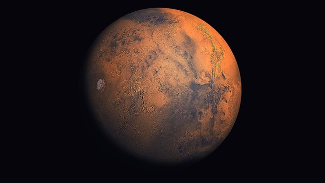 Une illustration de la planète Mars.