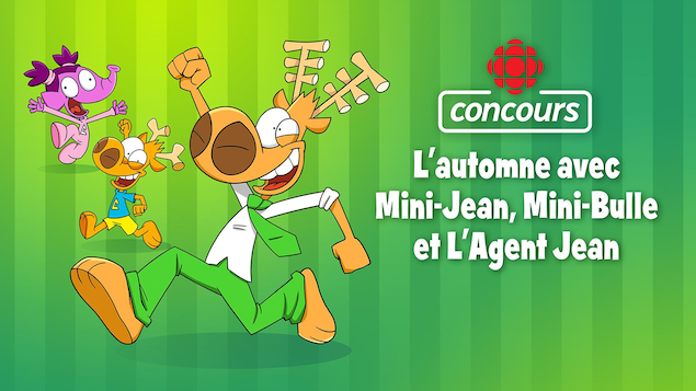 Image du concours avec les personnages de la série de livres et de vidéos jeunesse. 