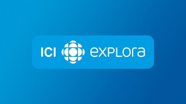 Les mots «ICI Explora» entourent le logo de Radio-Canada.