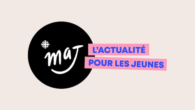 Le logo «MAJ, l'actualité pour les jeunes» de Radio-Canada.