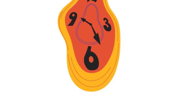 Une horloge rappelant les horloges de Dali