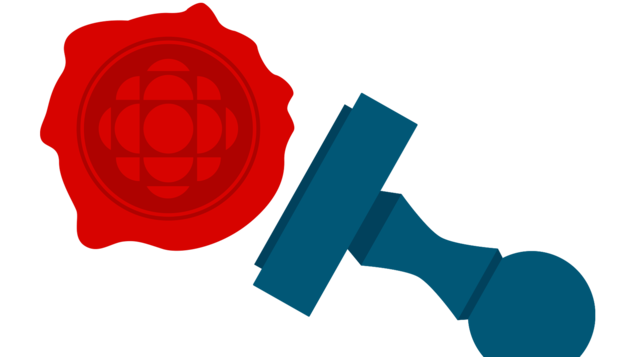 Illustration d'un sceau en cire avec le logo de Radio-Canada