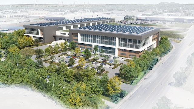 Un croquis qu'un projet de developpement dans l'est de Montréal