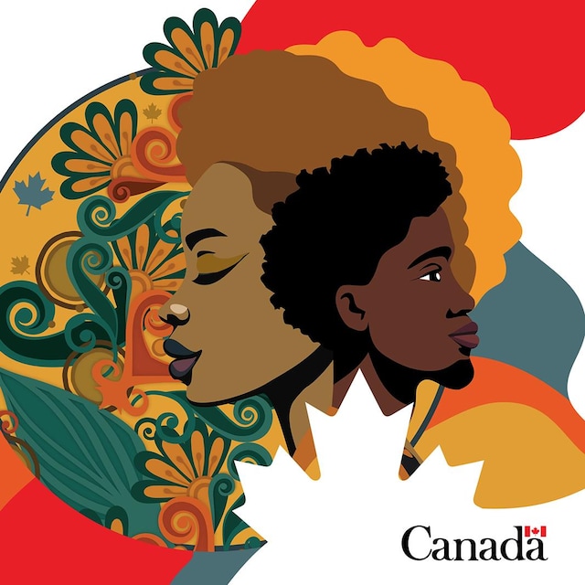 الملصق الرسمي لشهر تاريخ السود في كندا، نسخة عام 2024، من موقع وزارة التراث الكندي.