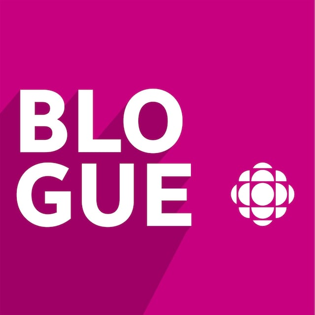 Logo de Radio-Canada sur fond rose 