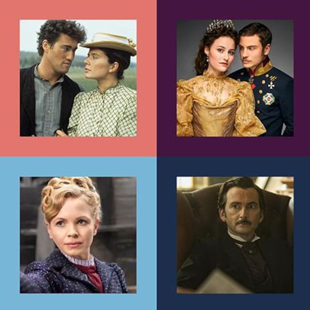 Montage photo de quatre séries avec des personnages seuls ou des couples.