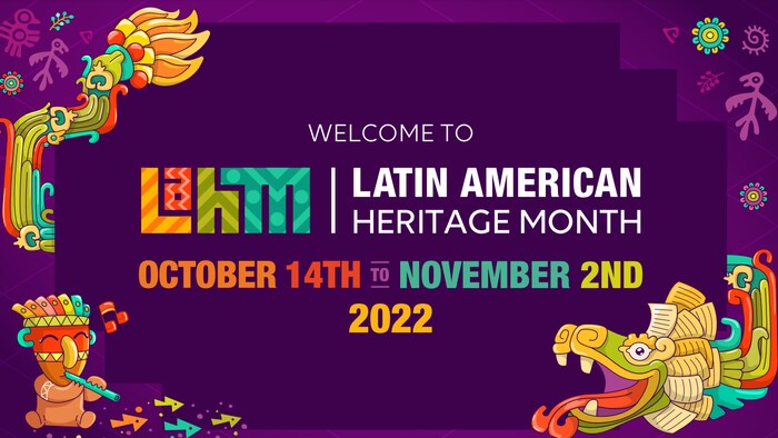Un affiche sur le Latin American Heritage Month a Vancouver