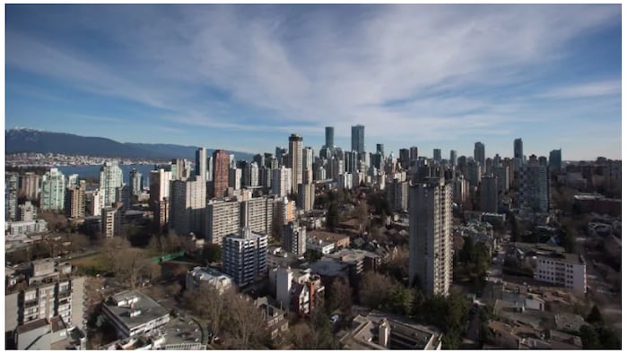 Une panoramique de la ville de Vancouver