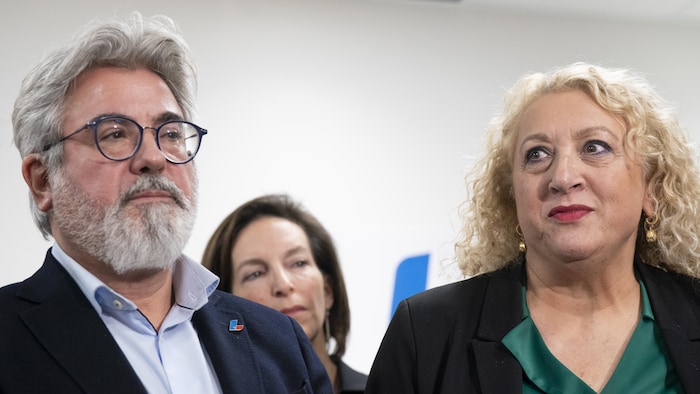 Le chef du Parti libéral du Québec (PLQ), Pablo Rodriguez, et la députée libérale de Chomedey, Sona Lakhoyan Olivier.
