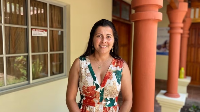 Fanny Hércules est mairesse adjointe de Juticalpa, au Honduras. Selon elle, le changement culturel commence par l'éducation. (Paloma Martínez Méndez/Radio-Canada)