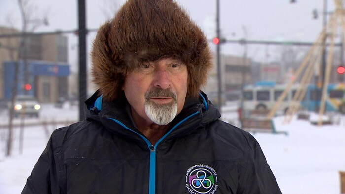 Le président du Comité international des Jeux d'hiver de l'Arctique, John Rodda, en entrevue à Fort McMurray, en Alberta, en février 2023.