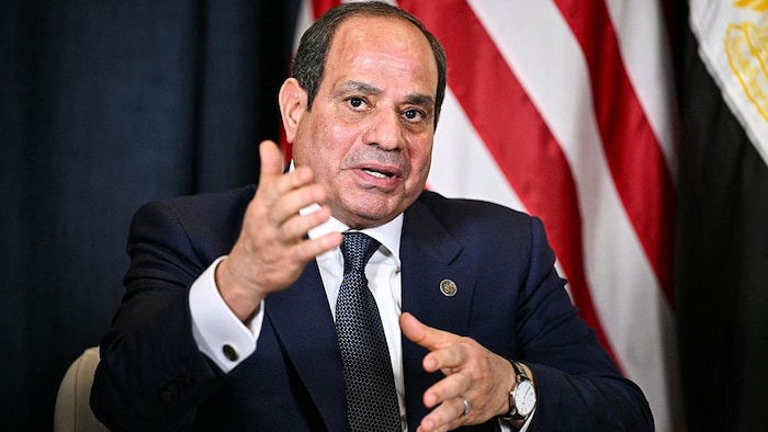 Le président égyptien  Abdel Fattah al-Sissi le 21 janvier 2026.