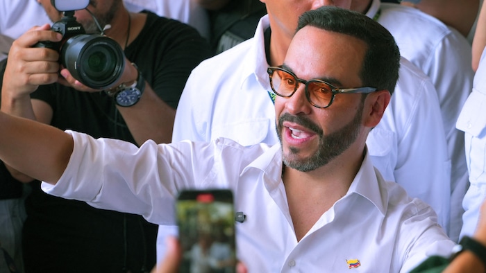 The presidential candidate Abelardo de la Espriella, of the movement 