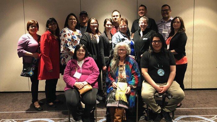 A group of Aboriginal people. 