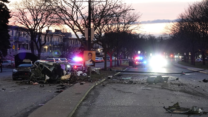 La scène de l'accident.