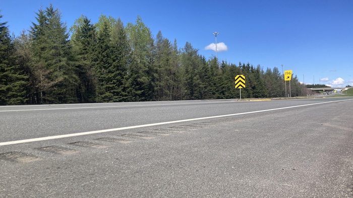 Portion de la route 55 à Trois-Rivières, lieu d'un accident mortel