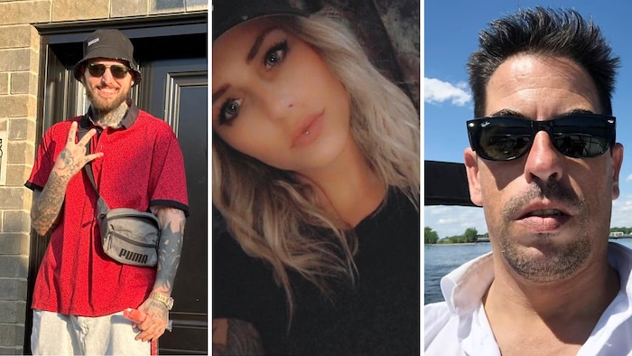 Les trois photos de profil des individus.