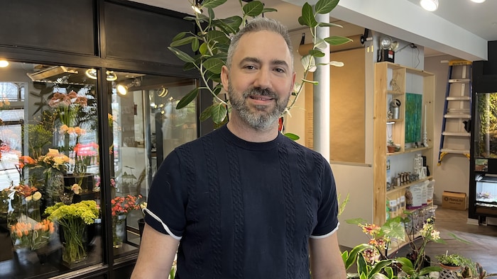 Vincent Jobin, propriétaire d'Élysée Fleurs.