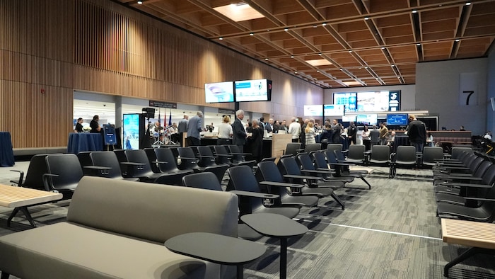 Le nouveau salon de départ de l’aéroport international de Kelowna, le 21 janvier 2026.