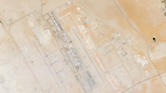 Une image satellite de l'aéroport King Khalid à Riyad.