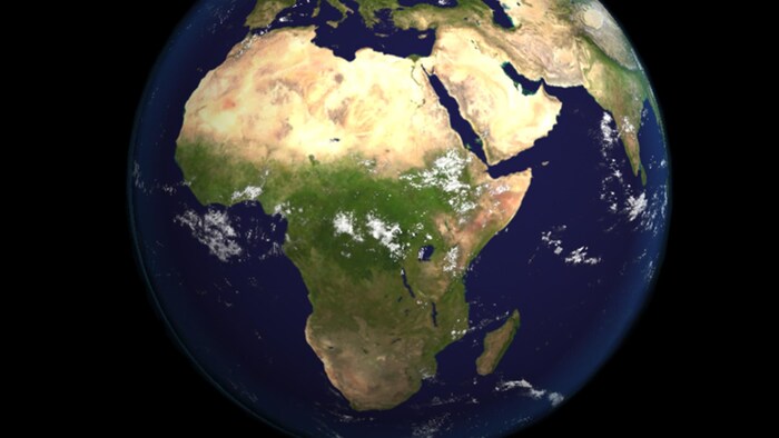 Le continent africain vu de l'espace.
