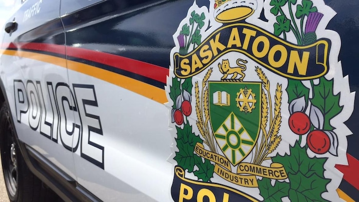 Une voiture du Service de police de Saskatoon, en Saskatchewan.