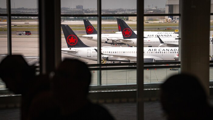 La zone d'enregistrement d'Air Canada à l'aéroport international Pearson de Toronto.
