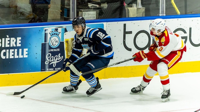 Alex Huang sur la glace. 
