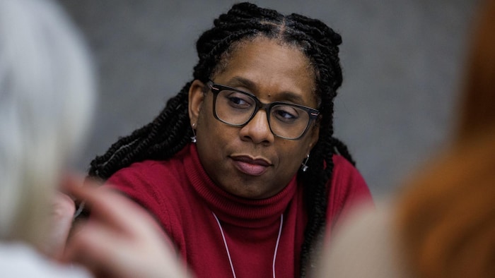 Alexandra Boisrond, présidente de l’Alliance du personnel professionnel et technique de la santé et des services sociaux de l’Ouest-de-l’Île-de-Montréal (APTS).