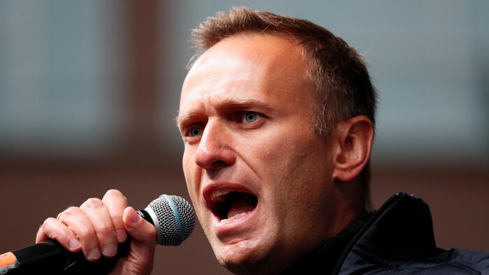 Alexeï Navalny lors d'un rassemblement politique.