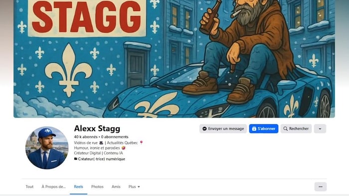 Capture d'écran de la page Facebook d'Alexx Stagg.