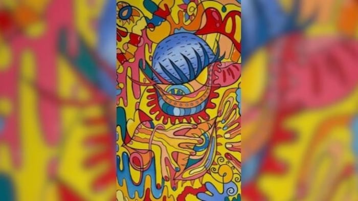 Une peinture colorée de la peintre Alina Karmadanova.