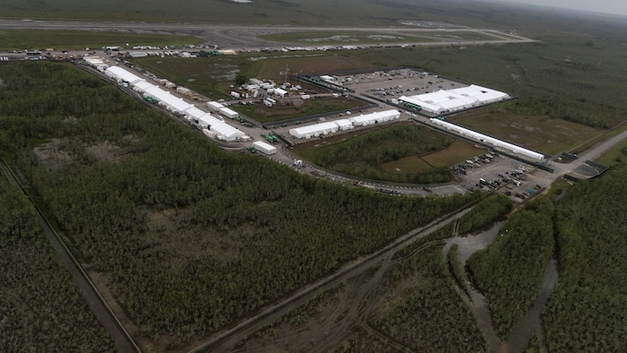 Vue aérienne d'une prison.