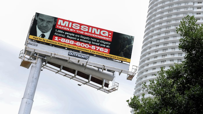 Une campagne publicitaire dans les rues de Miami.